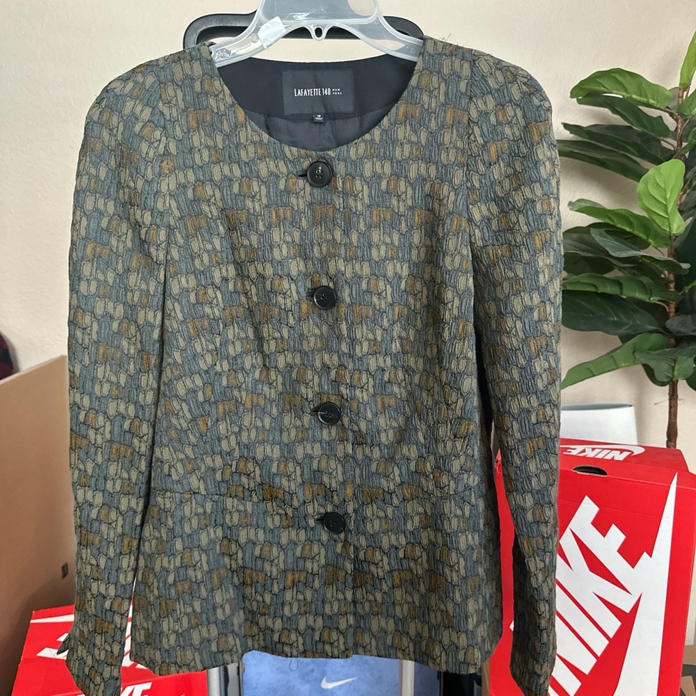 Lafayette 148 New York Women's green and Gold Blazer